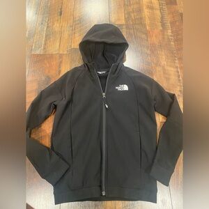 The North Face boys Black softshell Jacket size medium 10/12